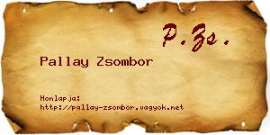 Pallay Zsombor névjegykártya